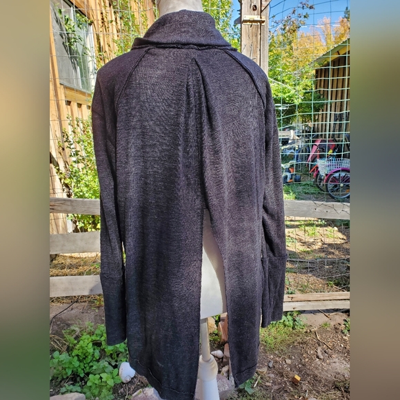 We The Free Charcoal Open-Back Cardigan - Picture 1 of 7